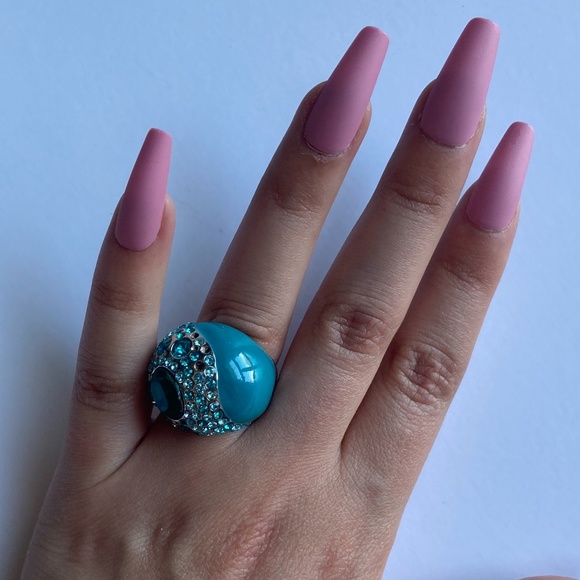 Swarovski Crystal Blue Ring - Picture 4 of 4
